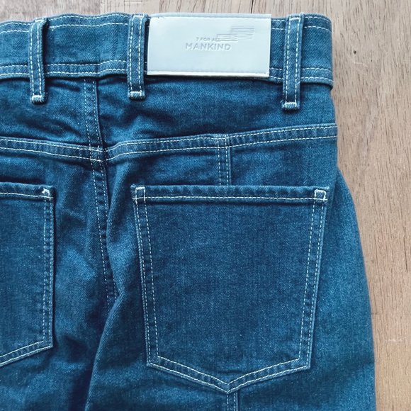 7 FOR ALL MANKIND EASY SLIM CARGO Women’s Zip Hem Denim Jeans sz 27 NWT - Picture 9 of 14